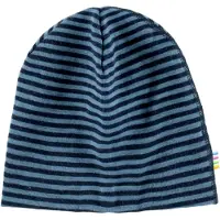 Joha Lue - Ull - 2-lags - Blå m. Striper - - 41 cm - Lue