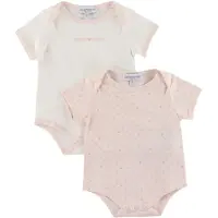 Emporio Armani Bodyer k/e - 2-pack - Aquile Rosa/Hvit - - 12 md - Kortermet body