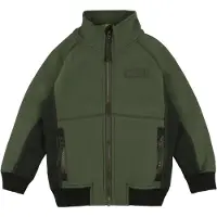 Molo Softshell Jakke m. Fleece - Cloudy - Forest Blokk - - 6 år (116) - Softshell