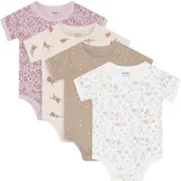 Pippi Baby Bodyer k/e - 4-pack - Violet Ice - - 3 år (98) - Kortermet body