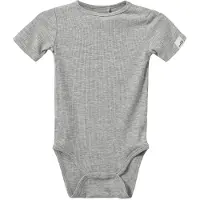 Sofie Schnoor Body k/e - Rib - Grey Mel - - 1 år (80) - Kortermet body