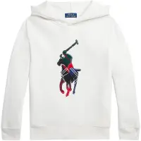 Ralph Lauren Hettegenser - Holiday - Hvit m. Logo - - 8 år (128) - Hettegenser