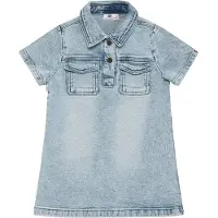 En fant Kjole - Light Blue Denim - - 7 år (122) - Kjole