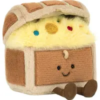 Jellycat Kosedyr - 19x17 cm - Amuseables Treasure Kiste - - OneSize - Kosedyr
