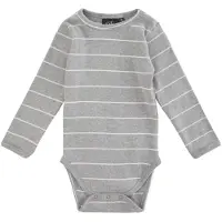 Sofie Schnoor Body I/e - Stripete - Grey Melange - - 2 år (92) - Langermet Body