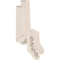 Minymo Strømpebukser - 2-pack - Birch m. Blomster - - 92/98 - Strømpebukser
