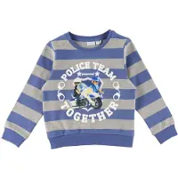 Name it Collegegenser - NmmDes Playmobil - Bijou Blue/Grå Melert - - 2 år (92) - Collegegenser