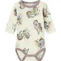Name it Body I/e - Ull - NbfWillitus - Snow White m. Enhjørninge - - 50 - Langermet Body