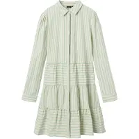 LMTD Kjole - NlfTipsy - Turtledove/Créme De Menthe Stripes - - 12 år (152) - Kjole