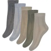 Minymo Sokker - 5-pack - Vinter Sky m. Rib - - 27/30 - Sokker