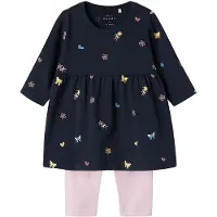 Name it Kjole/Leggings - NbfVandora - Navy Blazer m. Buer og - - 50 - Kjole