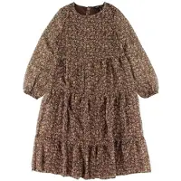 LMTD Kjole - NlfJinet - Chestnut m. Blomster - - 12 år (152) - Kjole