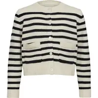 Sofie Schnoor Cardigan - Strikk - Off White m. Striper - - 8 år (128) - Cardigan