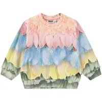 Molo Collegegenser - Disk - Petal Rainbow m. Blomstertrykk - - 1 år (80) - Collegegenser