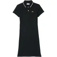 Lacoste Kjole - Rib - Svart - - 12 år (152) - Kjole
