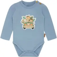 Hust and Claire Body I/e - HCBilly - Falmet Blue m. Trykk - - 62 - Langermet Body