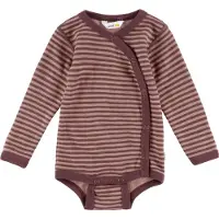 Joha Omslagsbody I/e - Ull - Rose m. Striper - - 60 - Langermet Body