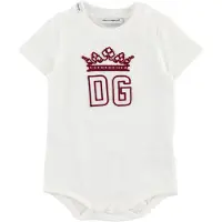 Dolce&Gabbana Body k/e - Hawaii - Hvit m. Rød - - 18-24 md - Kortermet body