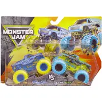 Monster Jam Truck - 1:64 - 2-pack - Blue Thunder/Dårlige nyheter - - OneSize - Bil