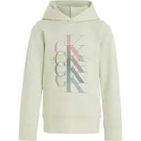 Calvin Klein Hettegenser - Monogram Repeat - Canary Green m. Pri - - 8 år (128) - Hettegenser