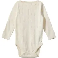 Sofie Schnoor Body I/e - DicteSB - Off White m. Hullmønster - - 2 år (92) - Langermet Body