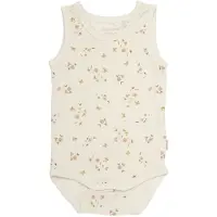Minymo Body u/e - Bambus - Tilslørt Rose Flower - - 50 - Body uten ermer