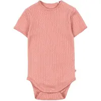 Konges Sløjd Body k/e - Hullmønster - Minnie - Rosett - - 74 - Kortermet body