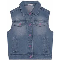 Billieblush Denimvest - Dobbel Stone+Bleach - - 8 år (128) - Vest
