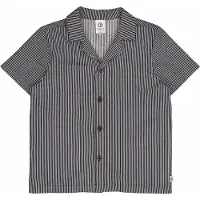 Müsli Skjorte - Poplin Stripe - Balsam Cream/Natt Blue - - 5 år (110) - Skjorte K/E