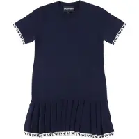 Emporio Armani Kjole - Strikk - Navy m. Hvit - - 8 år (128) - Kjole