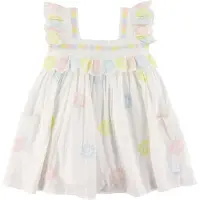 Stella McCartney Kids Kjole - Hvit/Pastel m. Blomster - - 6 år (116) - Kjole