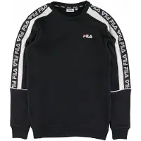 FILA Collegegenser - Teom Crew - Svart/Hvit - - M - Medium - Collegegenser