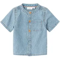 Name it Skjorte - NbmLeo - Light Blue Denim - - 56 - Skjorte K/E