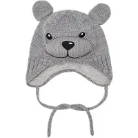 Name it Lue - Strikk - NbnWruni - Grey Melange - - 40-44 cm - Lue
