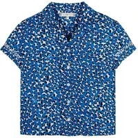 Tommy Hilfiger Skjorte - Blå Leopard - - 8 år (128) - Skjorte K/E