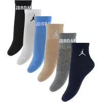 Jordan Ankelsokker - 6-pack - Blå/grå/Beige/Hvit/Svart - - 18/23 - Sokker