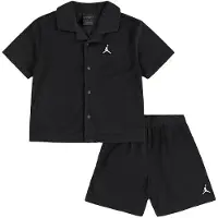 Jordan Shorts Sett - Skjorte/Shorts - Frotté - Svart m. Logo - - 3-4 år (98-104) - Shorts