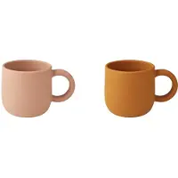 Liewood Kopper - Silikon - 2-pack - Merce - Mustard/Dark Rose M - - OneSize - Kopp