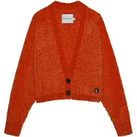 Calvin Klein Cardigan Velur - Chenille - Beskåret - Coral Oran - - 8 år (128) - Cardigan