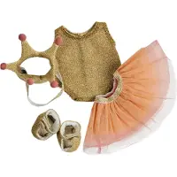 Smallstuff Dukkeklær - Beige Glitter - - OneSize - Dukkeklær
