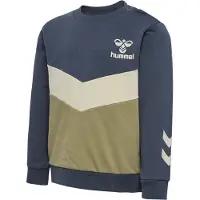 Hummel Collegegenser - hmlSkye - Ombre Blue m. Støvet Armygrønn - - 56 - Collegegenser