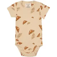 VACVAC Body k/e - Rib - Kurt - BIG Croissant - Beige - - 68/74 - Kortermet body