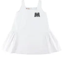 MARNI Kjole - Hvit m. Rhinestone - - 10 år (140) - Kjole