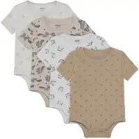 Pippi Baby Bodyer k/e - 4-pack - Regnværsdag - - 3 år (98) - Kortermet body