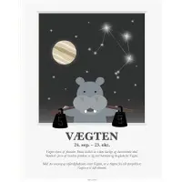 Kids by Friis Plakat - Stjernetegn - Vekten - - OneSize - Plakat