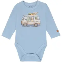 Hust and Claire Body I/e - HCBilly - Lyseblå m. Buss - - 2 år (92) - Langermet Body