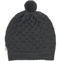 Wheat Lue - Ull - Strikk - Ezel - Black Cola - - 54-55 cm - Lue
