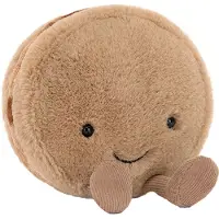 Jellycat Kosedyr - 12x10 cm - Amuseables Mona Macaron - Chocolat - - OneSize - Kosedyr