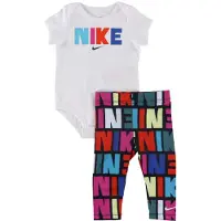 Nike Kroppssett - Leggings/Body k/e - Obsidian - - 3 md - Kortermet body