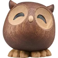 FableWood Liten Ugle - Sofia - 6 cm - Naturlig - - OneSize - Dekorasjon
